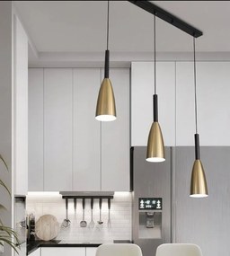 Lampa sufitowa metalowa klosz wisząca AT38-3SZ-Gold