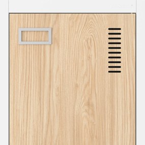 Szafa socjalna czterokomorowa Eco Design Kacper 80x50x180 cm biały/dąb sonoma