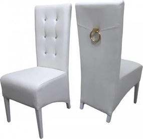 Krzesło nowoczesne do jadalni pikowane oparcie wygodne siedzisko