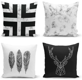 Zestaw 4 poszewek na poduszkę Minimalist Cushion Covers Faria, 45x45 cm