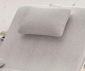 Szezlong Evo – nowoczesny szezlong obrotowy z drewnianą półką i podłokietnikiem do salonu