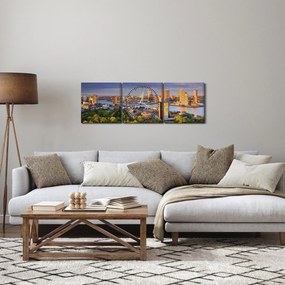 Obraz - Panorama Rotterdamu, Holandia (z zegarem) (90x30 cm)