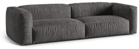 Szara sofa modułowa z materiału bouclé 320 cm Martina – Micadoni Home