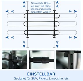 PawHut Bariery ochronne do samochodu dla psów Regulowane kratki bezpieczeństwa | Aosom PL