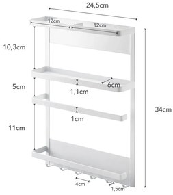 Biała półka magnetyczna YAMAZAKI Tower Magnetic Side Rack