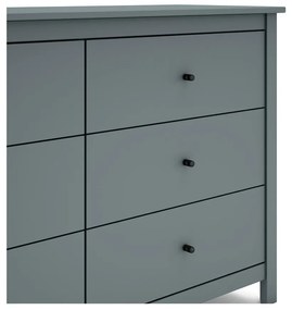 Szarozielona komoda z litego drewna sosnowego 130x80x45 cm Misti – Marckeric