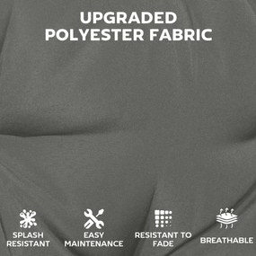 Outsunny Zestaw 4 poduszek na krzesła 39,5 x 39,5 x 10 cm z paskami, antypoślizgowe poduszki do użytku wewnętrznego i zewnętrznego | Aosom PL