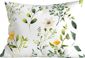 Poszewka na poduszkę z mikrofibry FLORAMA 50x70 cm, biała