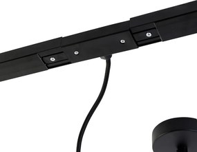 Szyna jednofazowa ciemny brąz z 4 reflektorami i okrągłym zasilaczem - Jeana