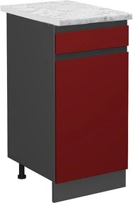 Szafka dolna do kuchni czerwony połysk 40x60x81.6 r-line