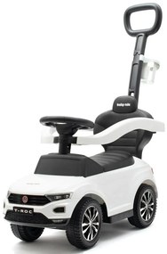 Baby Mix Odpychacz dla dzieci Volkswagen T-ROC z prowadnicą, biały
