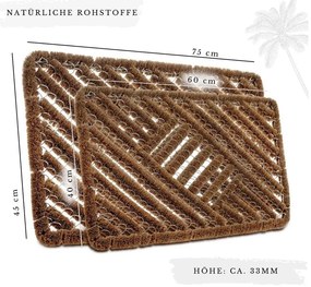 Wycieraczka z włókna kokosowego 45x75 cm Coco Natural – Hanse Home