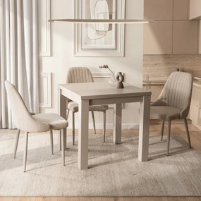 Stół Kwadratowy Rozkładany MAX 80-160 cm Kaszmir Nowoczesny