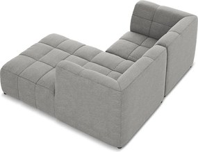 Szary narożnik z materiału bouclé (prawostronny/z szezlongiem) Aloha – Makamii