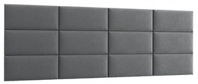 Zestaw 12 paneli tapicerowanych QUADRATTA 240x90 szary ELTAP