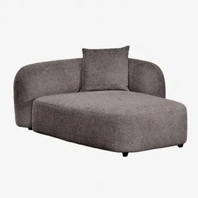 Chaise Longue Prawy Do Sofy Modułowej Z Tkaniny Coco Granitowo-szara Gruba Tkanina Szenilowa - Sklum