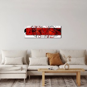 Obraz abstrakcji (z zegarem) (90x30 cm)
