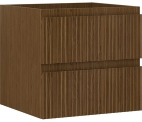 Mexen Rivel szafka łazienkowa podumywalkowa 50 cm, 2 szuflady, ryflowana , orzech - 91A20-05047-2-BFF86