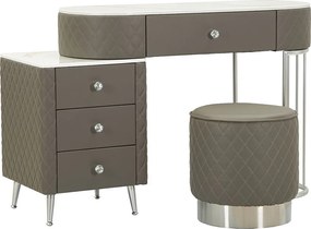 Konsola do Makijażu VKH23, Szary, 120x40x75 cm, Kendra Home