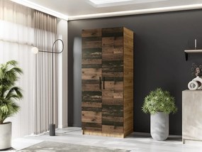 Szafa dwudrzwiowa GOLD 2D 78 dąb craft złoty + oldstyle