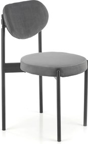 Proste krzesło K509 z welurową tapicerką