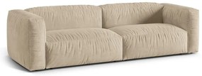 Beżowa aksamitna sofa modułowa 240 cm Martina – Micadoni