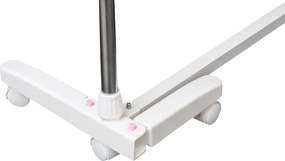 HOMCOM Suszarka na pranie składana z kółkami 3 poziomy regulowana wieszak na ubrania 80-142x55x152 cm | Aosom PL