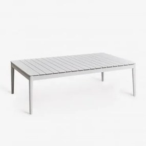 Prostokątny Stolik Kawowy Ogrodowy Z Aluminium (120x70 Cm) Sereilen Gardenia Biel - Sklum