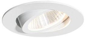 Wpuszczany reflektor biały 6,8 cm z LED 750 lm przyciemniany IP65 - Gaius Nowoczesny Oswietlenie wewnetrzne