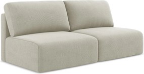 Otwarta Sofa 3-osobowa z funkcją spania - z tkaniny strukturalnej - jasny beż - KONA