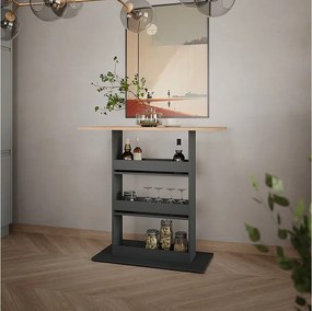 Stół barowy złoty dąb power/antracyt 110x55x106 repose