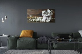 Obraz canvas na ścianę Śpiący Anioł w Kwiatach