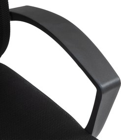 HOMCOM Fotel Biurowy z Siatkowym Oparciem, Regulowana Wysokość, do 120 kg, Czarny