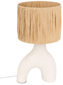 Ceramiczna lampa stołowa z kloszem SANIA, 47 cm