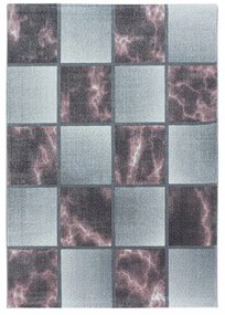 Dywan nowoczesny Ottawa kwadraty różowo-szare 80 cm x 250 cm