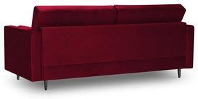 Czerwona aksamitna sofa Milo Casa Santo, 219 cm