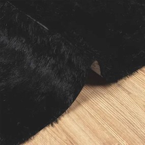 Czarny pluszowy dywan 80x150 F7-D25