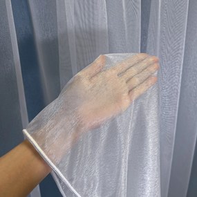 Firana gładka Mgiełka biała lekka zwiewna na metry – wys. 300 cm