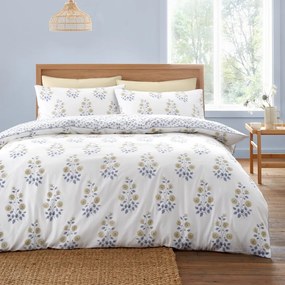Biała adamaszkowa pościel dwuosobowa 260x220 cm Eloise Floral – Bianca