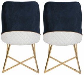 Zestaw krzeseł do jadalni Madrid Dark Blue, 2 szt., 2 szt.