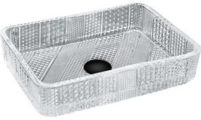 Mexen Akra szklana umywalka nablatowa 46 x 33 cm, transparent - 24024600