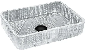 Mexen Akra szklana umywalka nablatowa 46 x 33 cm, transparent - 24024600