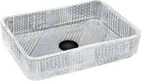 Mexen Akra szklana umywalka nablatowa 46 x 33 cm, transparent - 24024600
