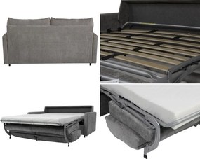 Sofa z funkcją spania Carmen, z materacem i stelażem włoskim