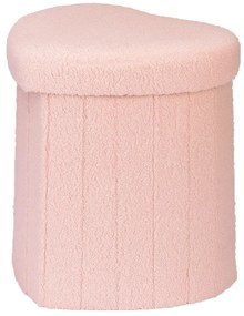 Pufa serce ALLOY, tapicerka baranek, 34 x 28 x 35 cm