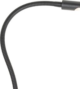 Lampa biurkowa zaciskowa czarna z LED i ściemniaczem dotykowym - Lionard