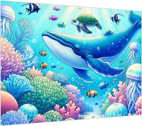 Obraz na szkle – Podwodny świat (70x50 cm)