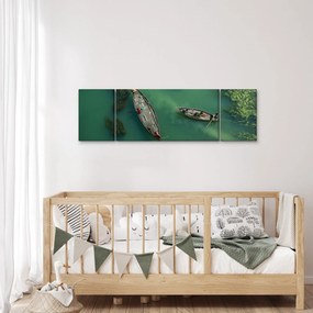 Obraz - Rybacy na rzece (170x50 cm)