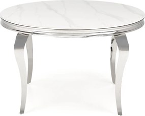 Stylizowany okrągły stół z marmurowym blatem Reginald Halmar
