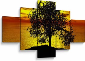 Obraz sylwetki drzewa (125x70 cm)